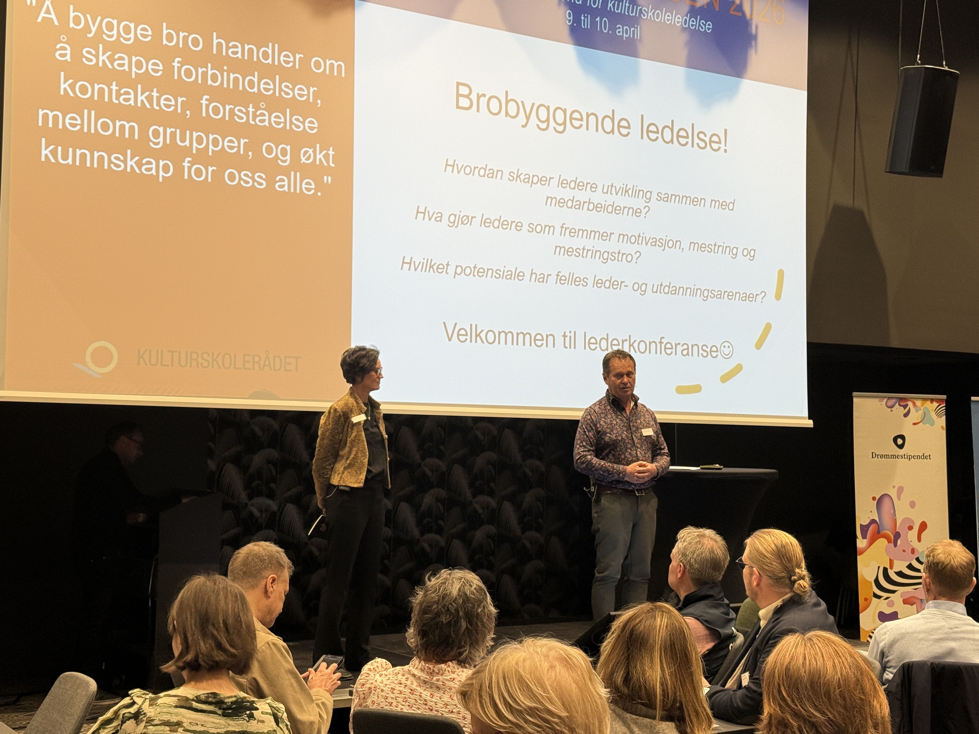 Marianne Mortensen og Jørn Arild Mikkelsen er programledere og fasilitatorer for årets Lederkonferanse i regi av Kulturskolerådet.